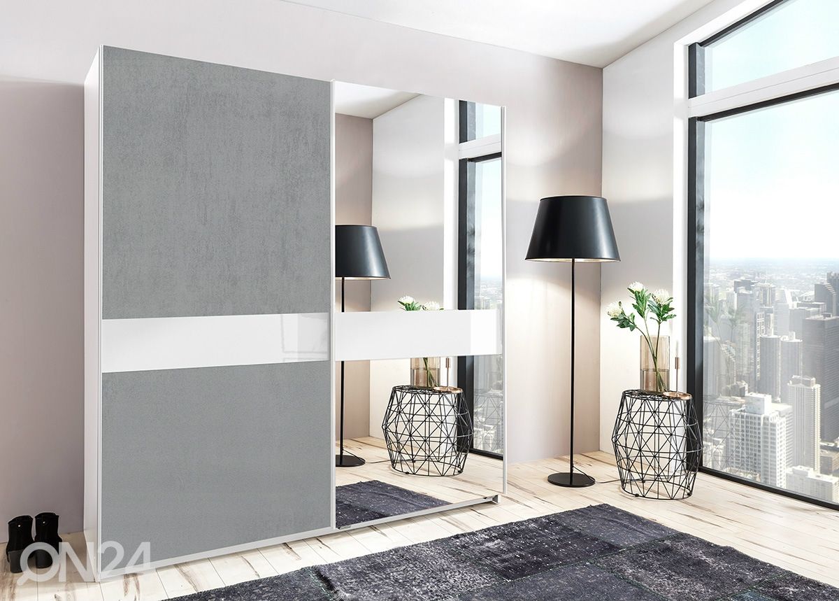 Lükandustega riidekapp Weimar 180 cm suurendatud