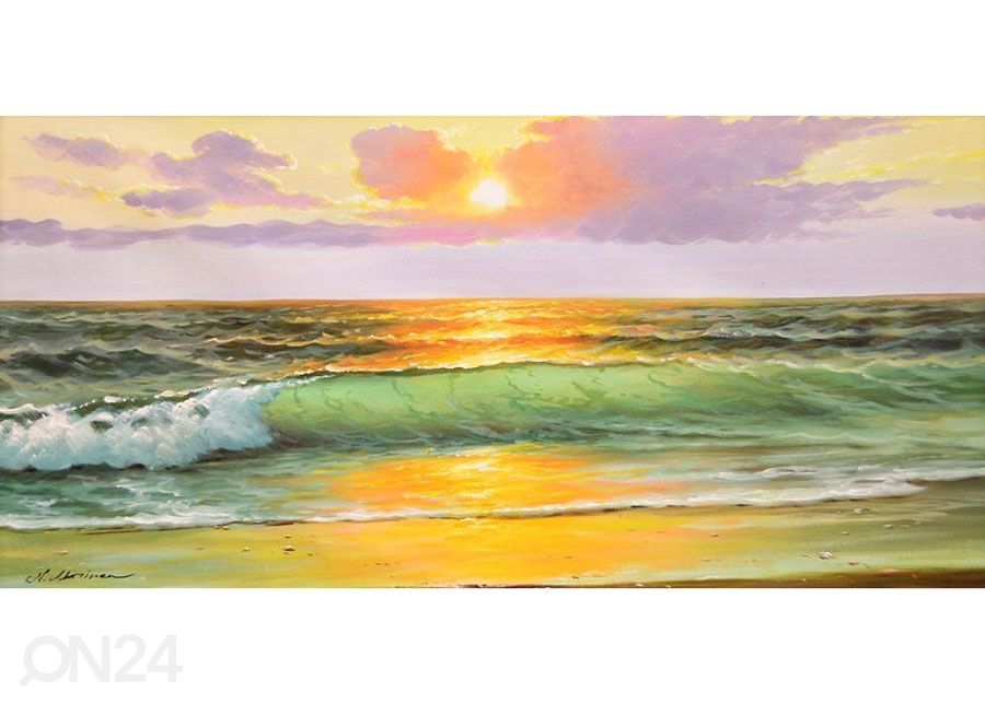 Maal Kuldne liivarand 120x60 cm suurendatud