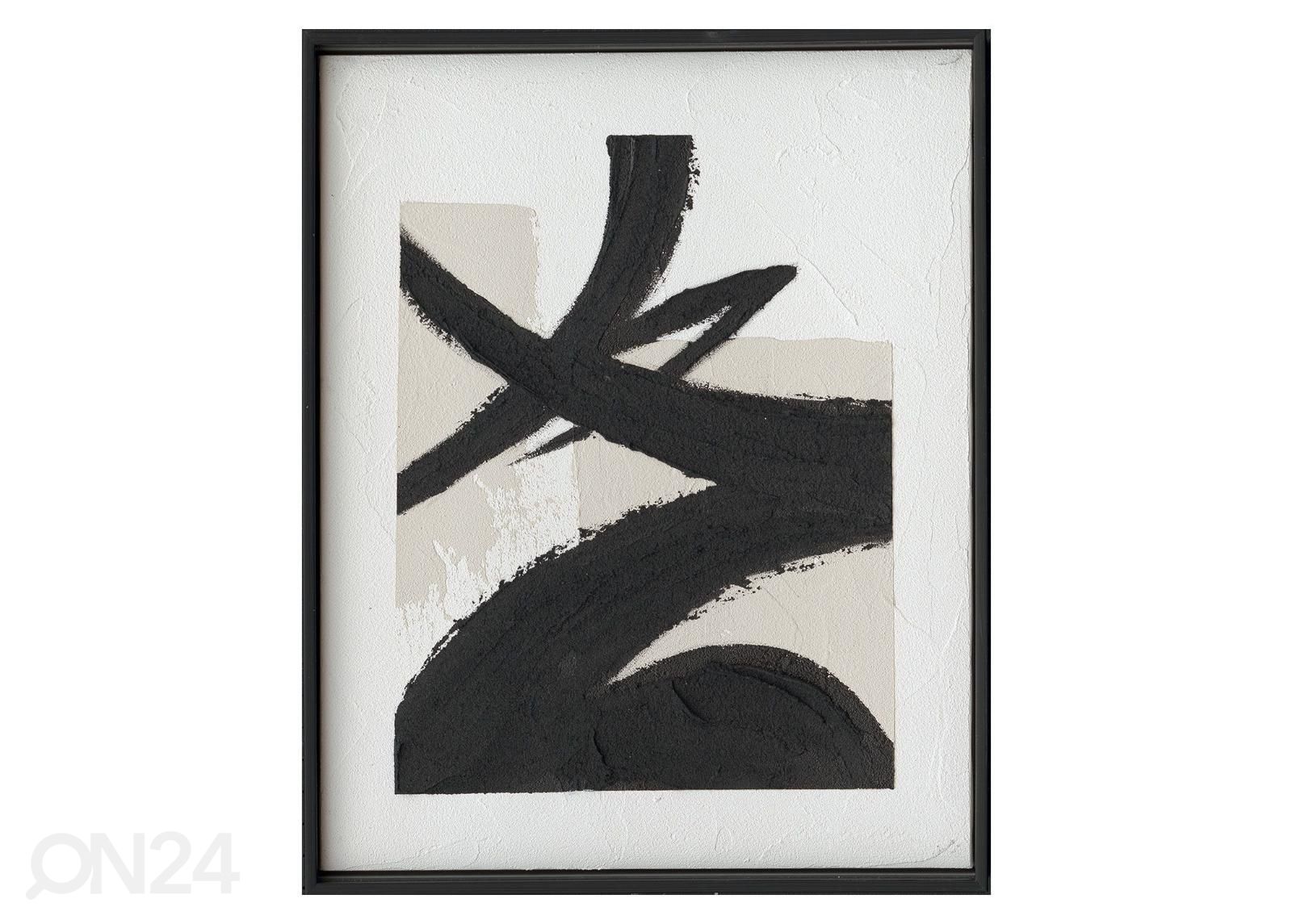Maal raamiga Must joon 40x50 cm suurendatud