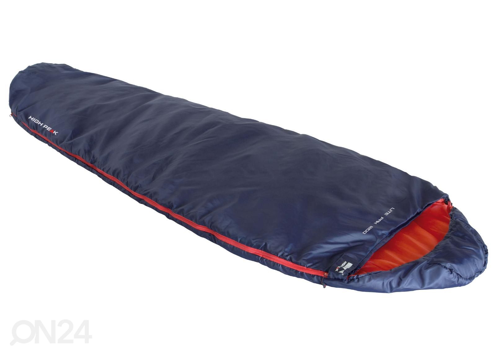 Magamiskott Lite Pak 1200 sinine-oranž High Peak suurendatud