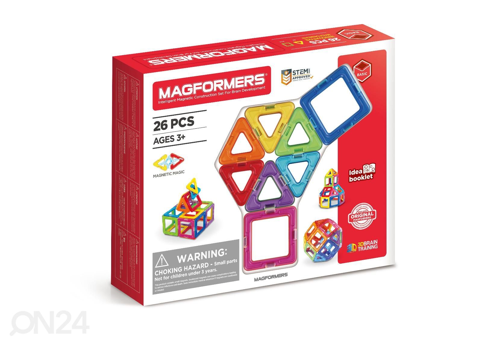 Magformers Magnetkonstruktori komplekt, 26 osa suurendatud