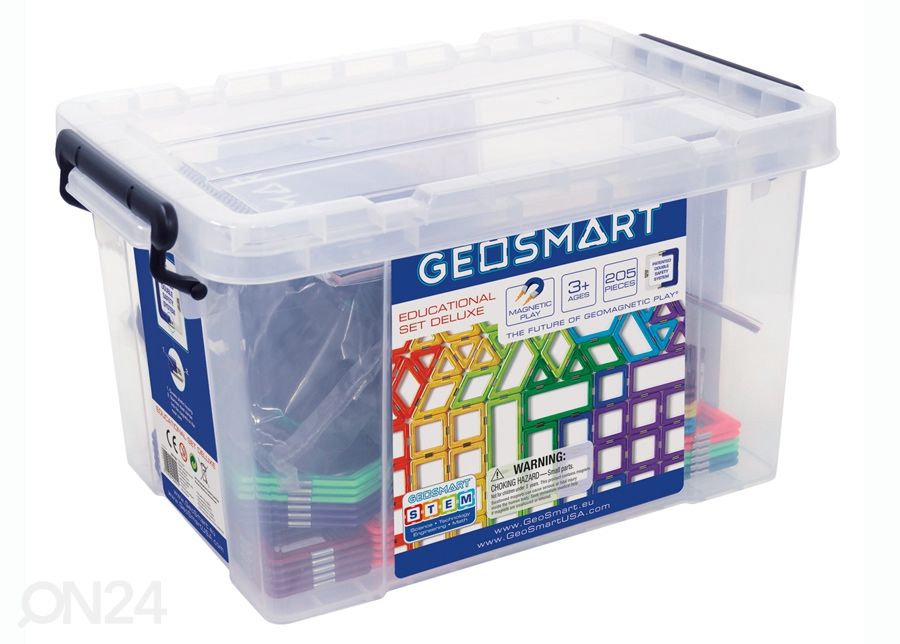 Magnetkonstruktor Õppekomplekt Delux GeoSmart 205 osa suurendatud