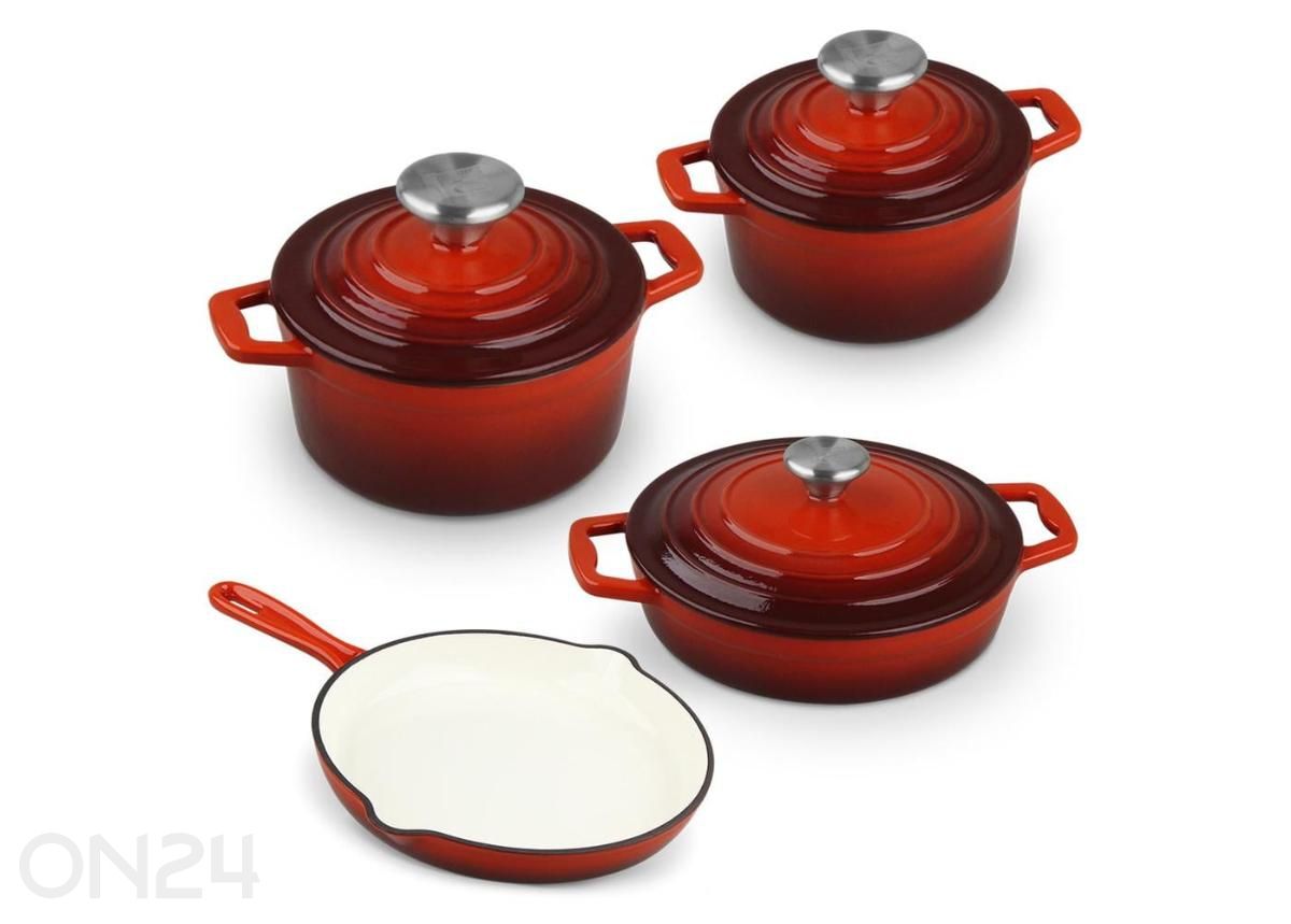 Malmnõude komplekt CS Kochsysteme Xanten 067489, punane suurendatud