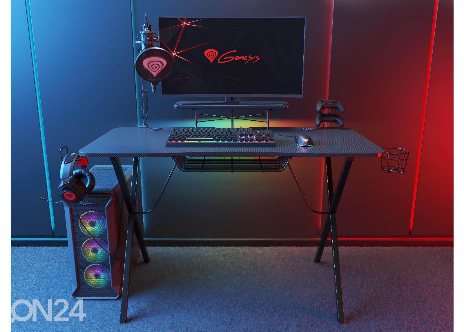 Mängurilaud Genesis Holm 300 RGB, must suurendatud