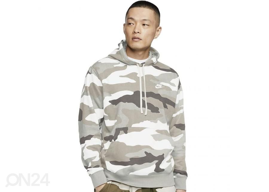 Meeste dressipluus Nike Club Hoodie Camo suurendatud