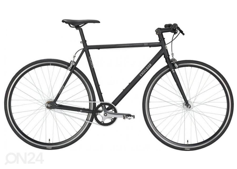 Meeste linnaratas 28 tolli Fixie Excelsior Dandy must suurendatud