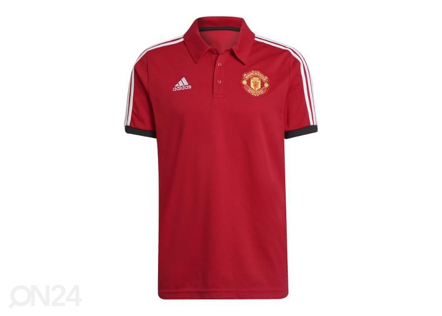 Meeste polosärk Adidas 3-stripes Manchester United suurendatud
