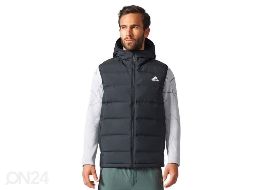 Meeste sulevest Adidas Helionic Hooded Down Vest M BQ2006 suurendatud