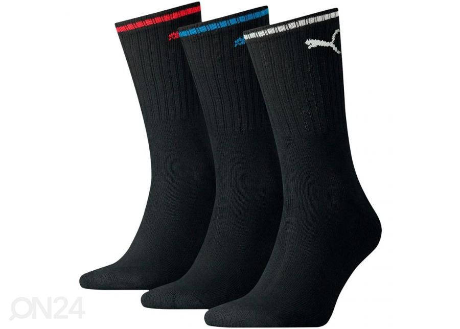 Meeste treeningsokid Puma Sport Crew Stripe 3-pakk M suurendatud