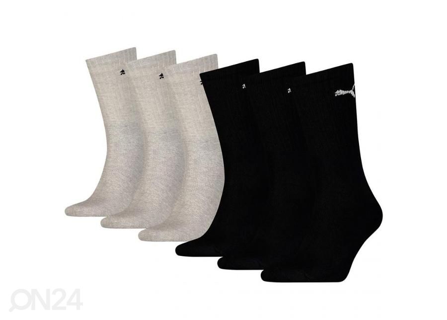 Meeste treeningsokid Puma Sport Cush Crew 6-pakk suurendatud