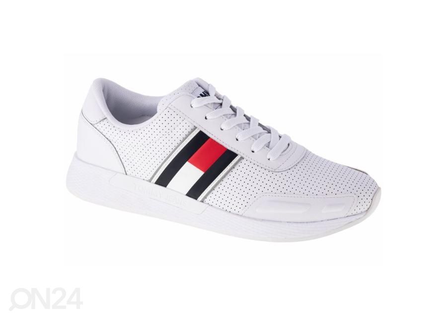 Meeste vabaajajalatsid Tommy Hilfiger Flexi Perf Leather Runner suurendatud