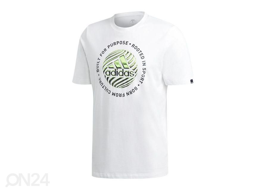 Meeste vabaajasärk Adidas Hyperreal Circled Graphic Slogan M GD5884 suurendatud