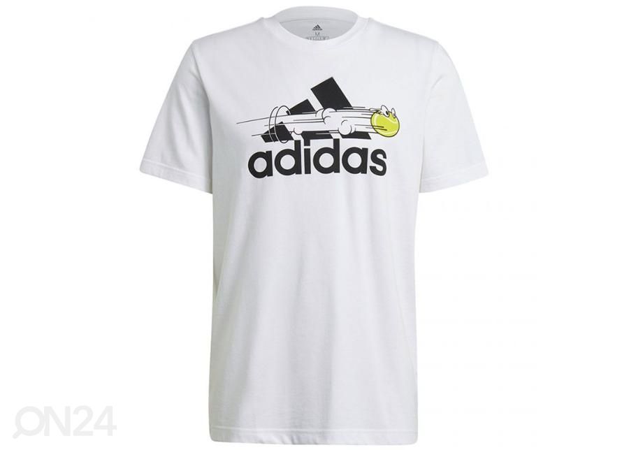 Meeste vabaajasärk Adidas Tennis Graphic Logo suurendatud