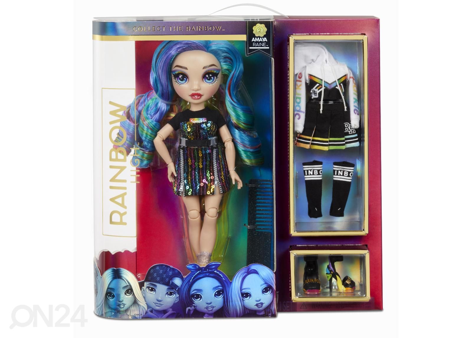 MGA Rainbow High Nukk vikerkaar Amaya Rayne, 29 cm suurendatud