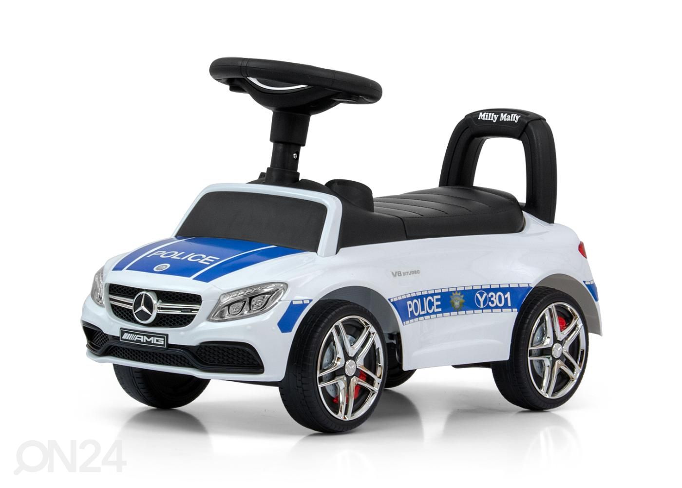 Milly Mally pealeistumisauto MERCEDES-AMG C63, politsei suurendatud