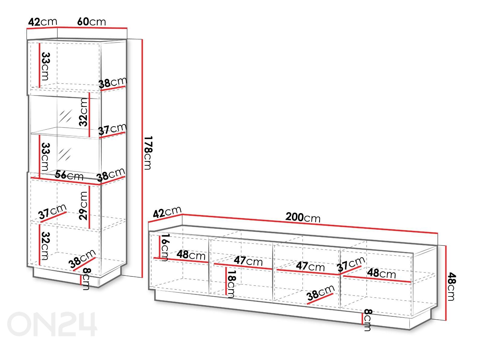 Mööblikomplekt Liverti suurendatud mõõdud