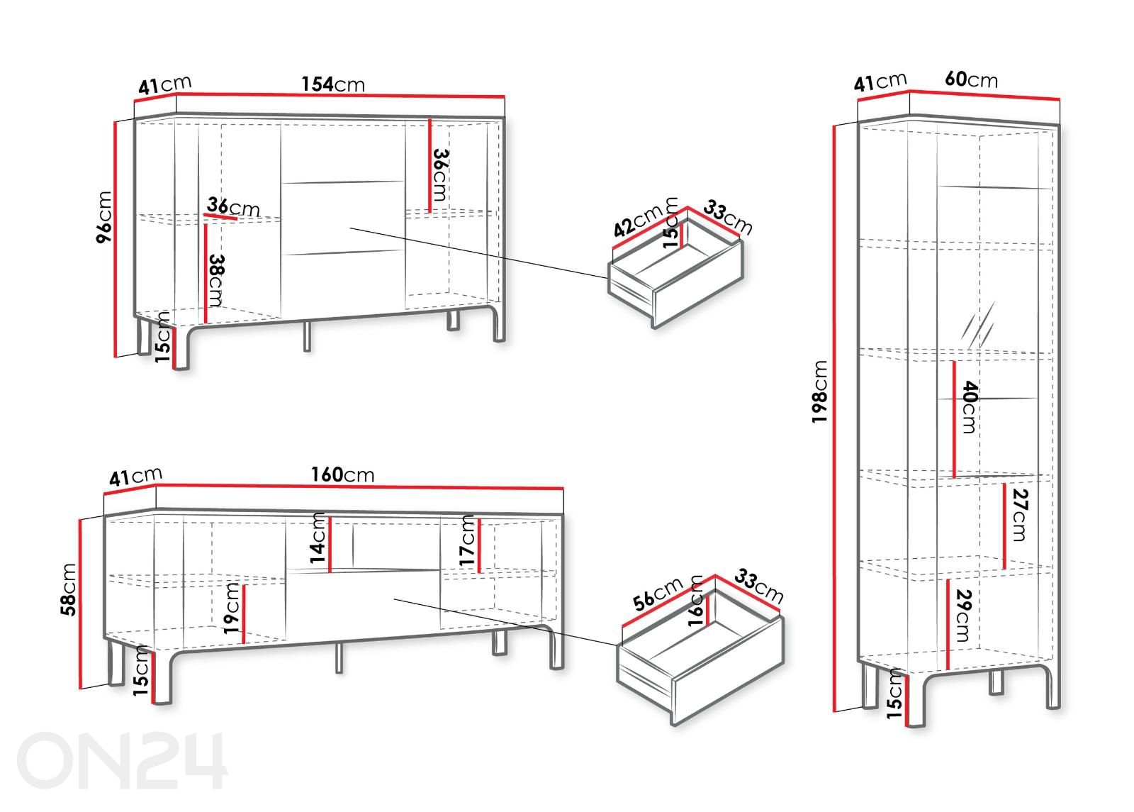 Mööblikomplekt Malumi suurendatud mõõdud