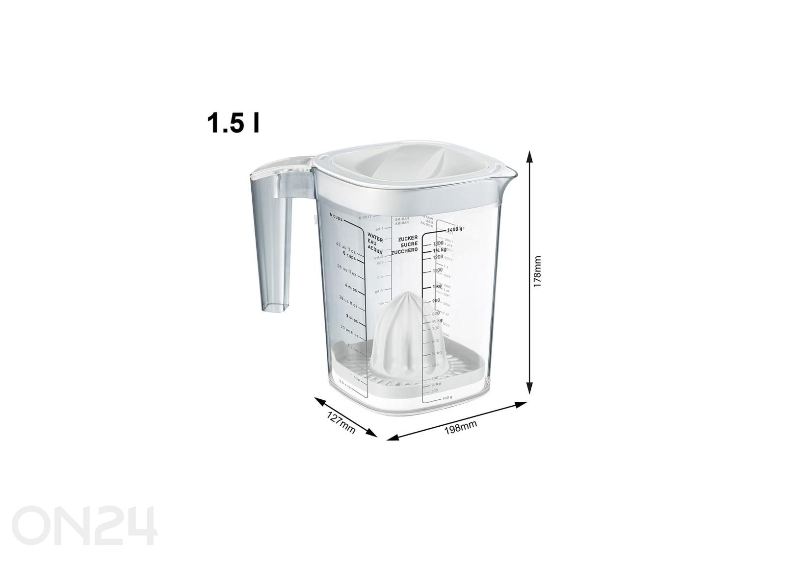Mõõdukann kaanega Loft 1500 ml suurendatud mõõdud