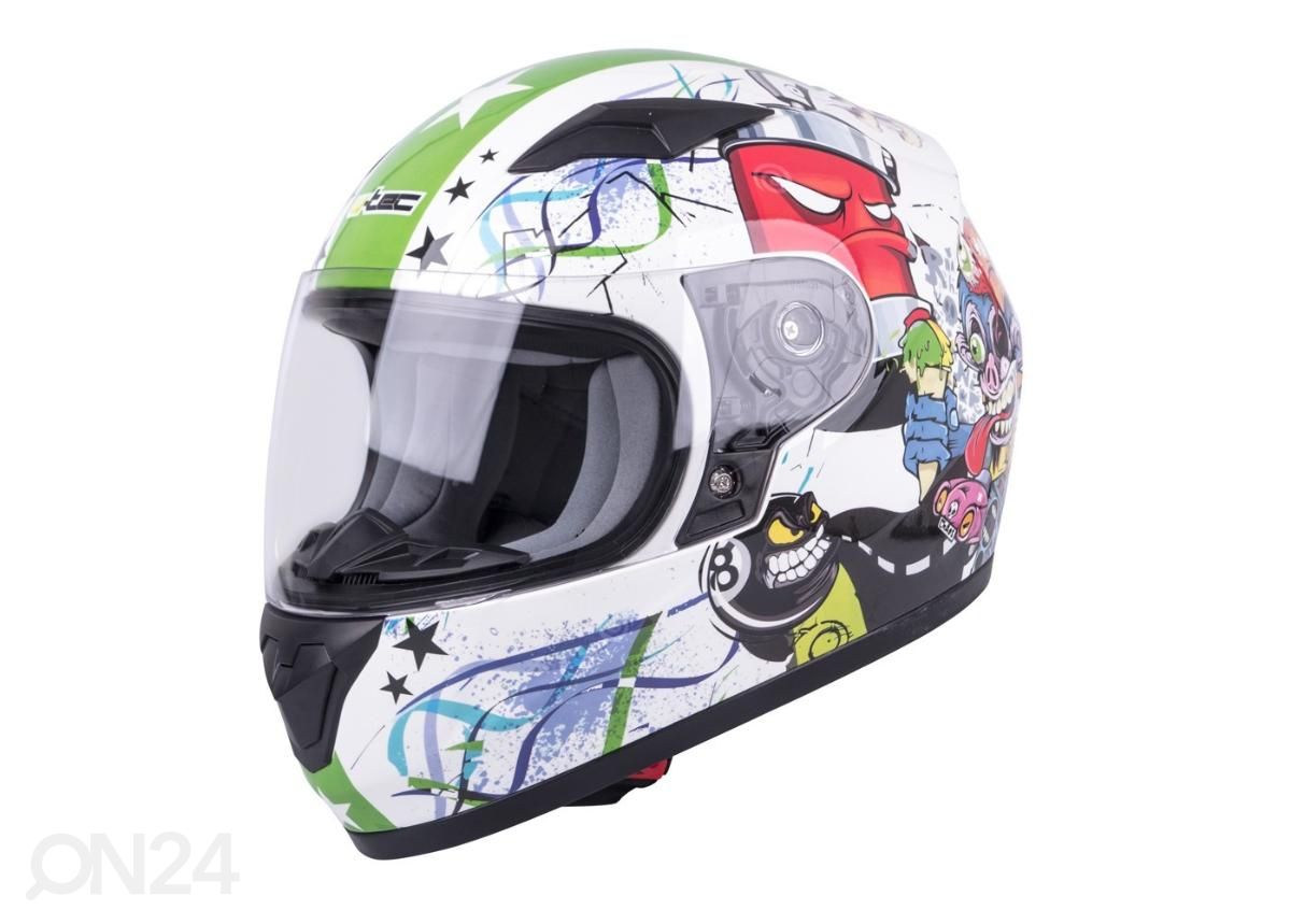 Mootorratta kiiver lastele Helmet W-TEC suurus M 49-50 cm suurendatud