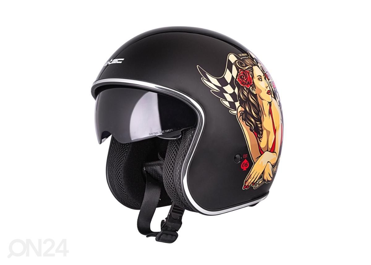 Mootorratta kiiver W-TEC V537 Black Heart suurendatud