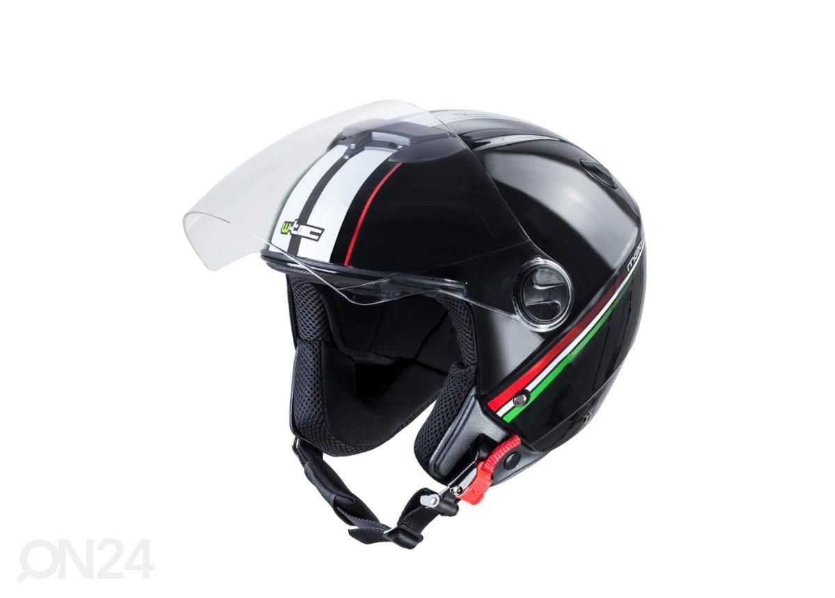 Mootorratta kiiver W-TEC YM-617 matt must suurus XXL 63-64 suurendatud