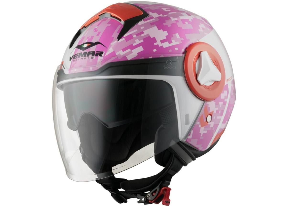 Mootorrattakiiver Vemar Breeze Camo suurendatud