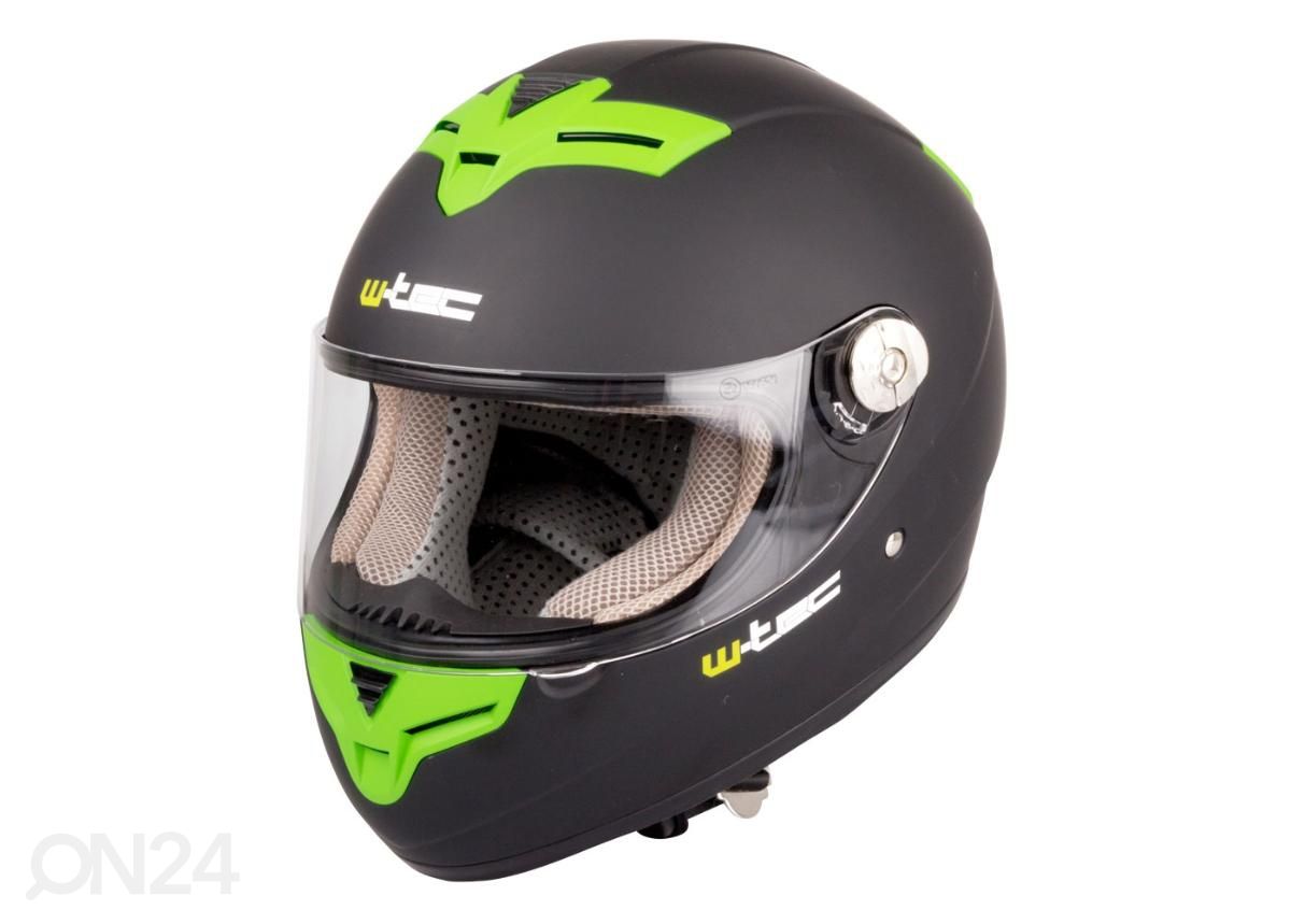 Mootorrattakiiver W-TEC V105 must-roosa suurendatud
