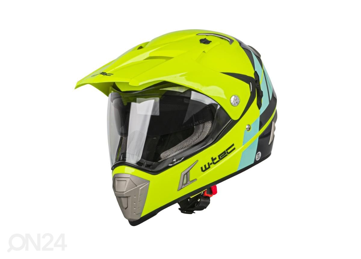 Motokrossi kiiver W-TEC Dualsport camo-kollane suurus XS (53-54) suurendatud