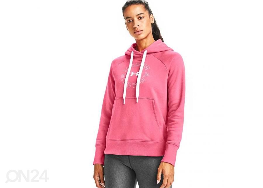 Naiste dressipluus Under Armour Rival Fleece Metallic Hoodie W suurendatud