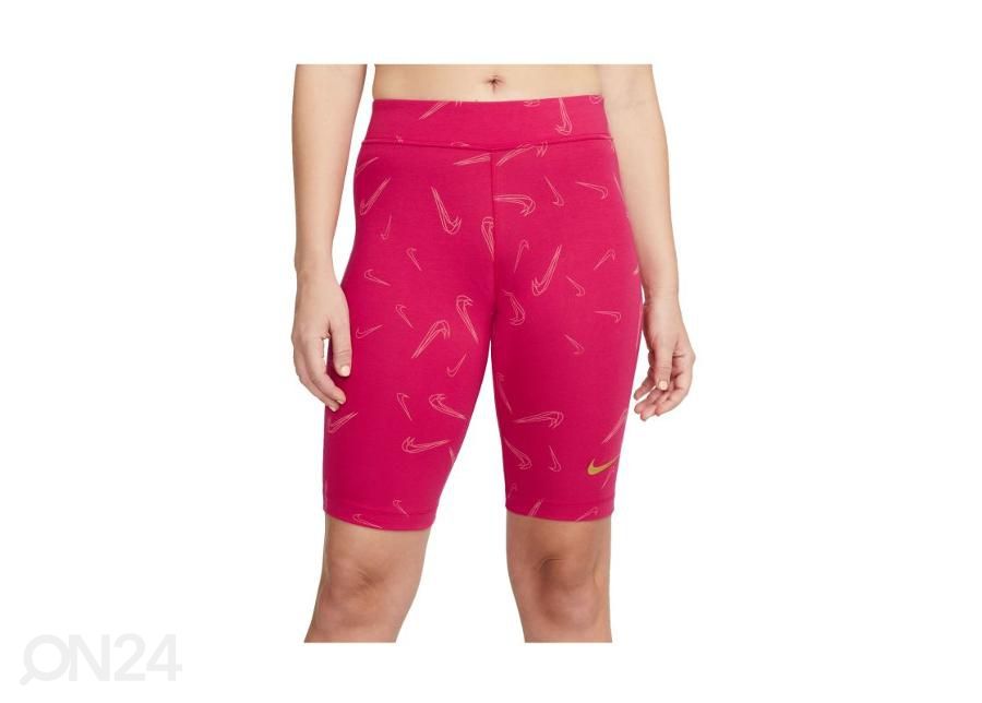 Naiste lühikesed treeningpüksid Nike NSW Printed Bike suurendatud