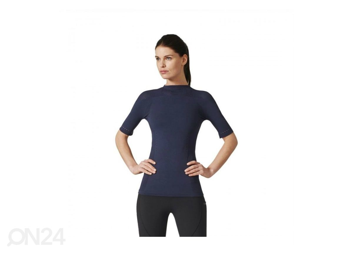 Naiste treeningsärk Adidas Warpknit Tee W CE7827 suurus S suurendatud