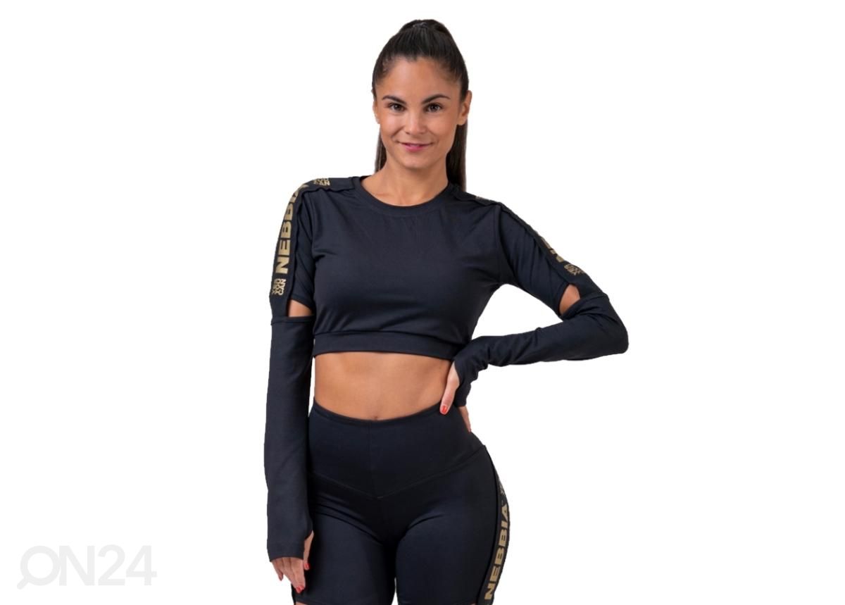 Naiste treeningsärk Nebbia Honey Bunny 821 must suurus XS suurendatud