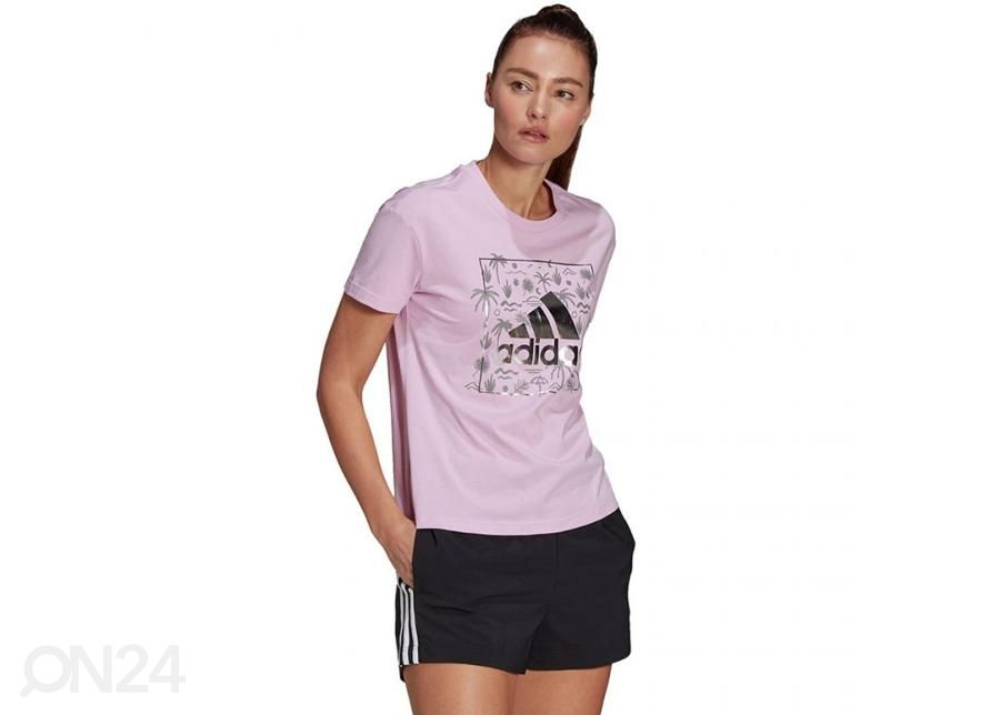 Naiste vabaajasärk Adidas Big Logo Foil Graphic suurendatud