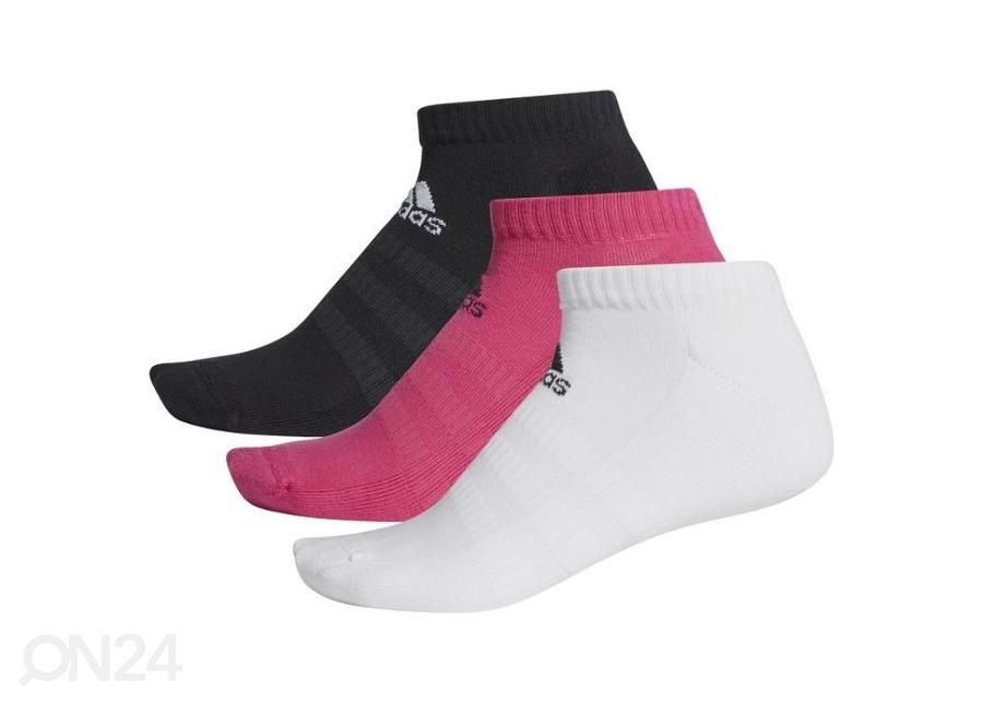 Naiste vabaajasokid Adidas Cushioned Low-Cut 3-pakk suurendatud