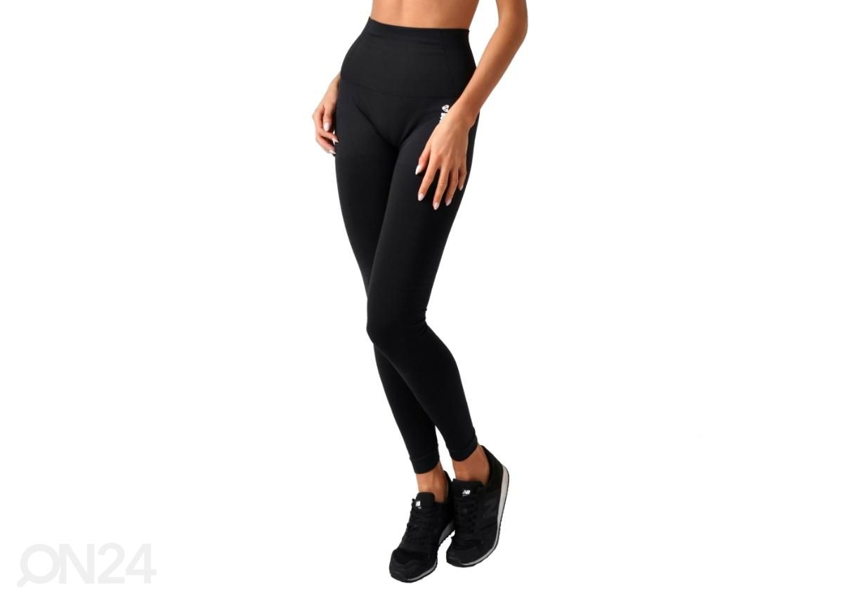 Naiste vormivad retuusid Boco Wear Black Plain Push Up must M/L suurendatud