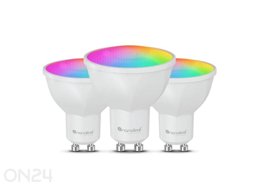 Nanoleaf Essentials Matter Wi-Fi GU10 nutipirn (3 tk komplektis) suurendatud
