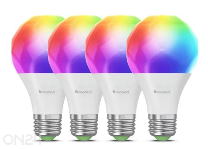Nanoleaf Essentials Matter WI-Fi nutipirn A60 E27 (4 tk komplektis) suurendatud