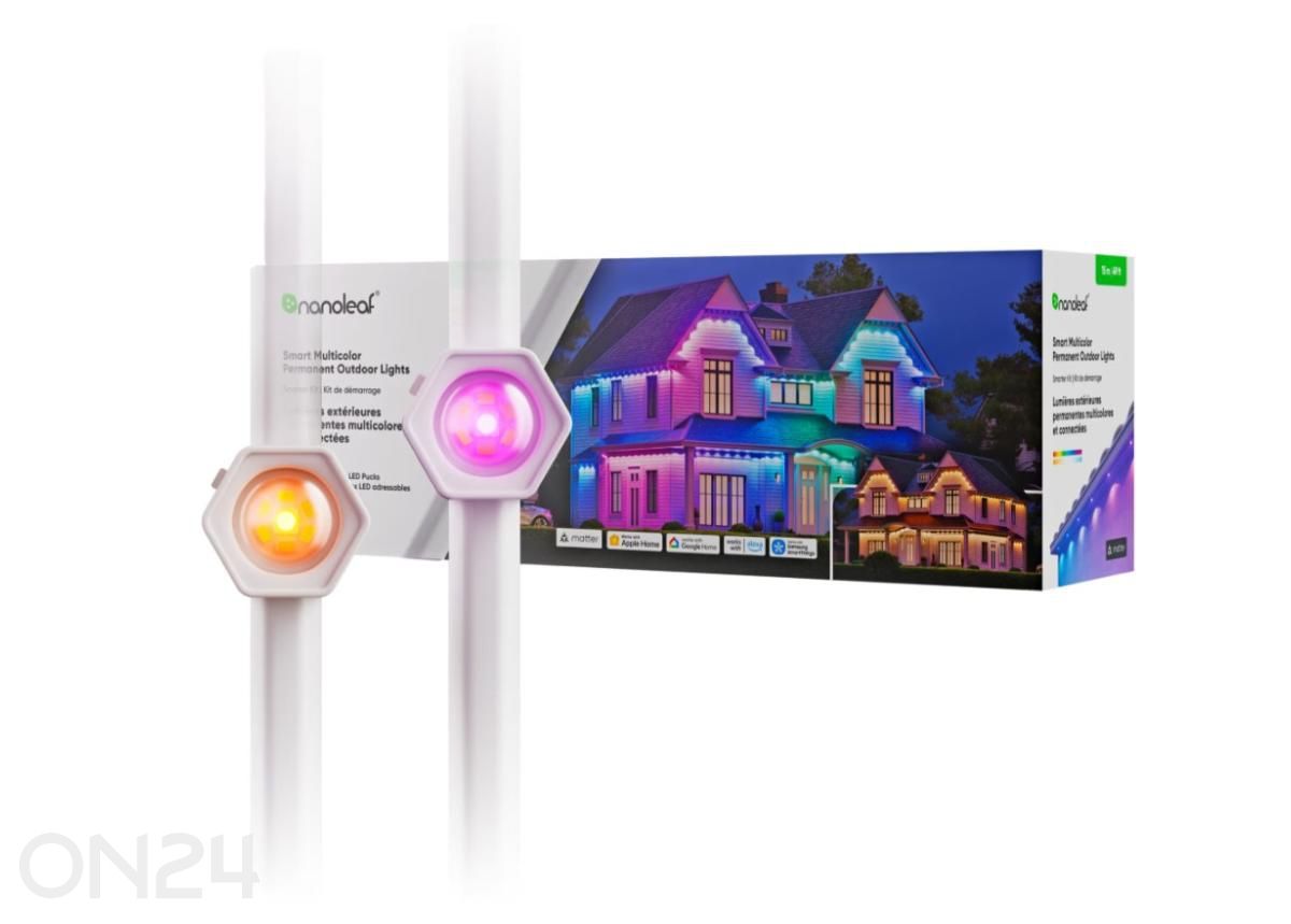 Nanoleaf nutikas mitmevärviline püsivalgusti välitingimustesse – stardikomplekt (15 m) suurendatud