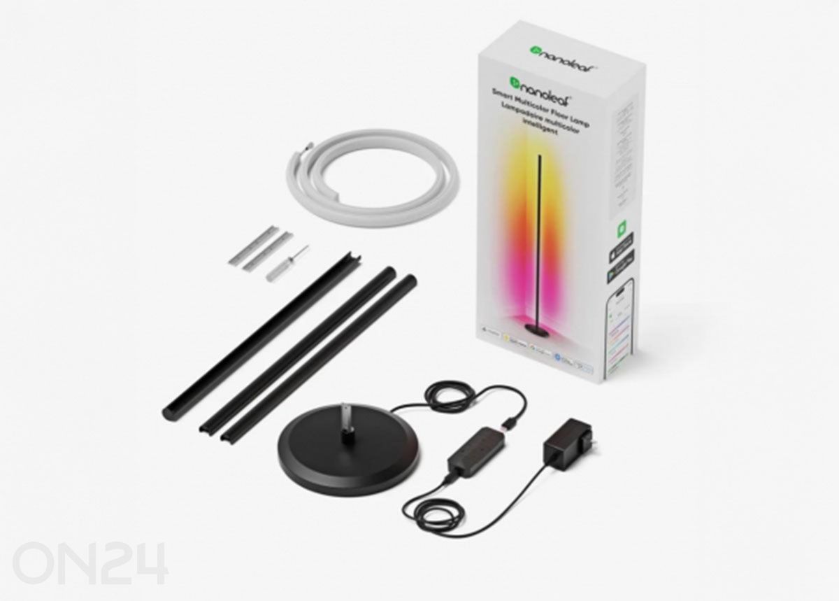 Nanoleaf nutikas põrandalamp Matter Wi-Fi (22 W), must suurendatud