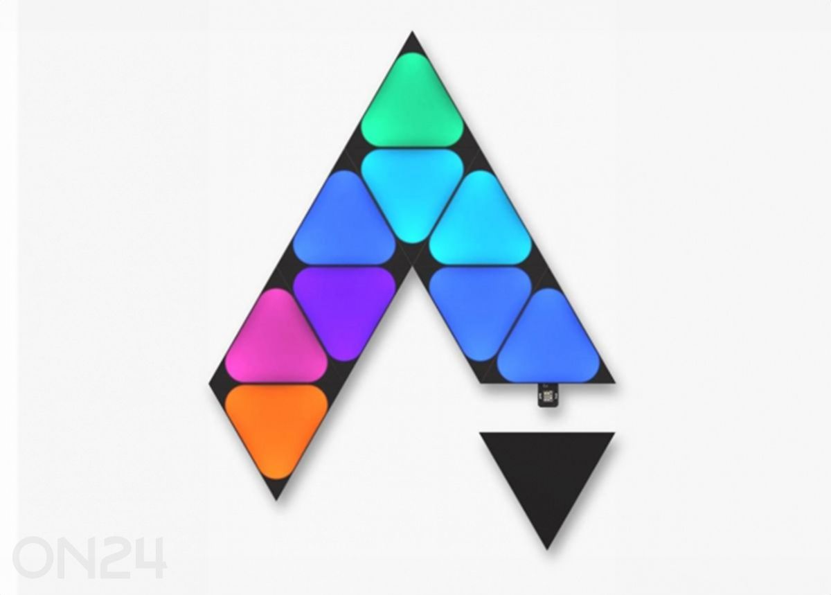 Nanoleaf Shapes Black Mini Triangles laienduskomplekt (10 paneeli), must suurendatud