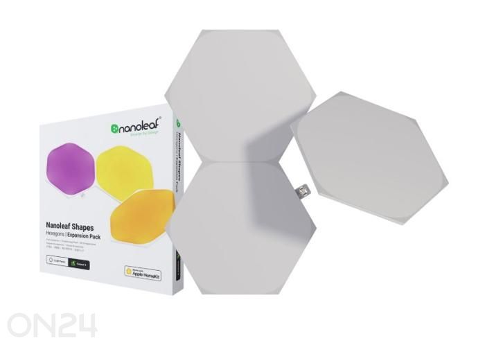 Nanoleaf Shapes Hexagons laienduskomplekt (3 paneeli) suurendatud