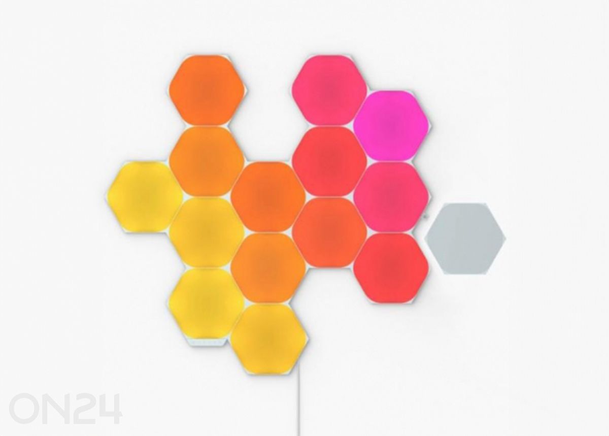 Nanoleaf Shapes Hexagons stardikomplekt (15 paneeli) suurendatud