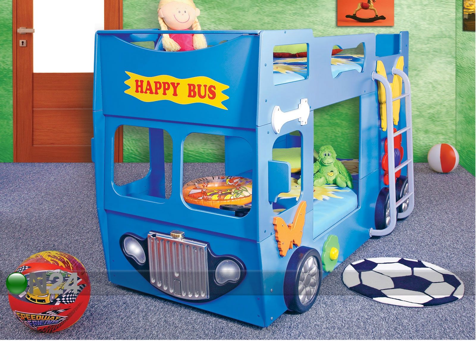 Narivoodi komplekt Happy Bus 90x190 cm suurendatud