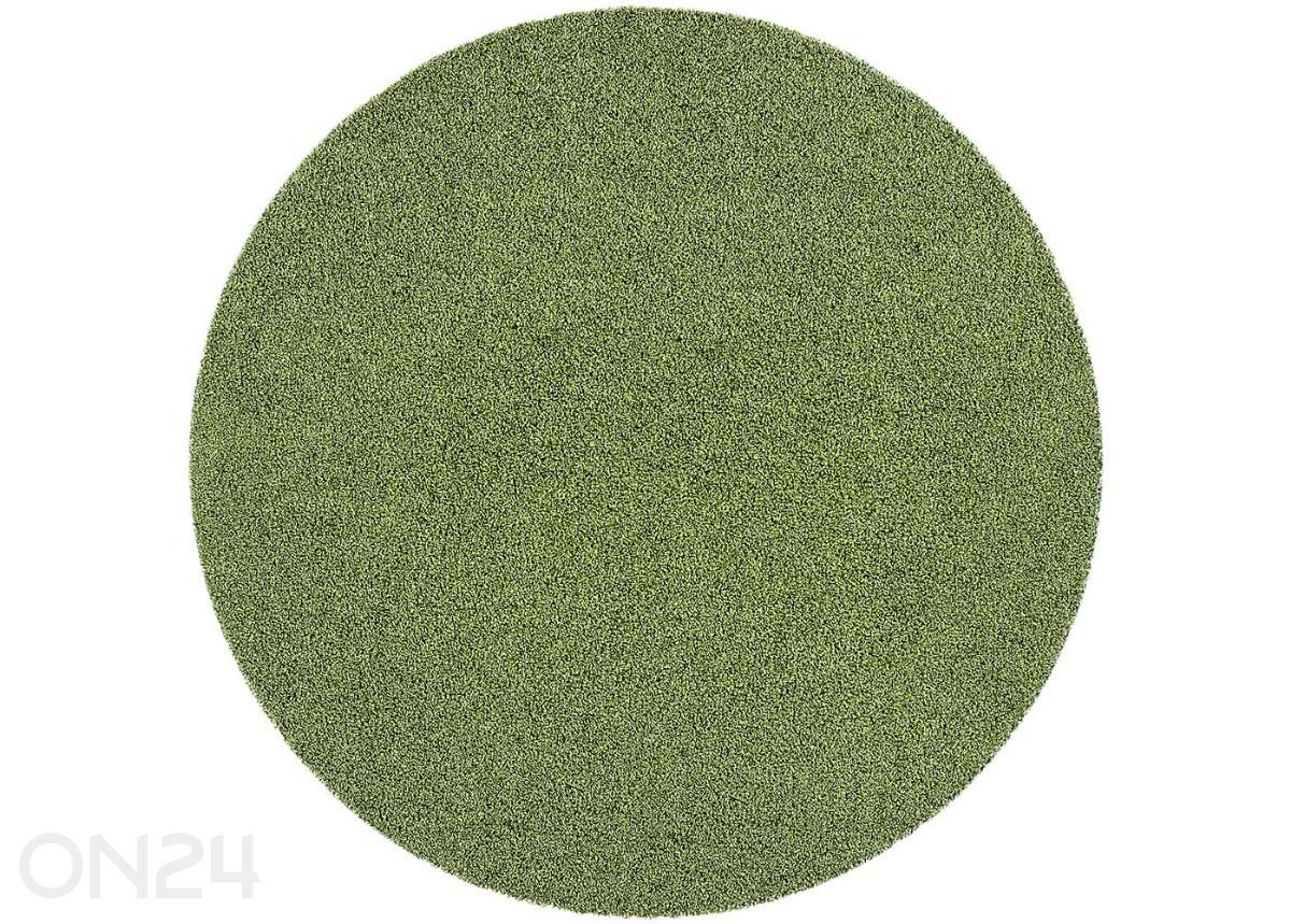 Narma pikakarvaline vaip Spice™ green ümar Ø 133 cm suurendatud