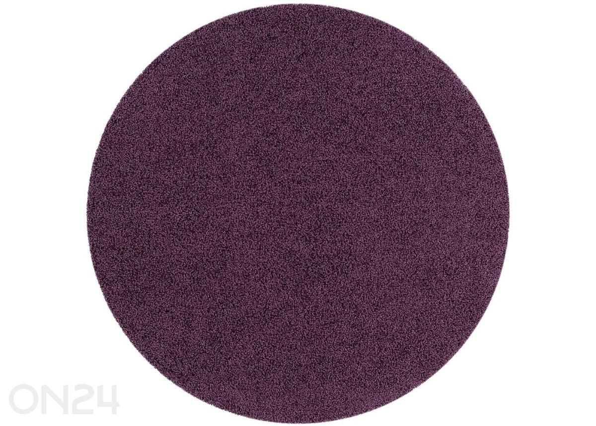 Narma pikakarvaline vaip Spice™ plum ümar Ø 133 cm suurendatud