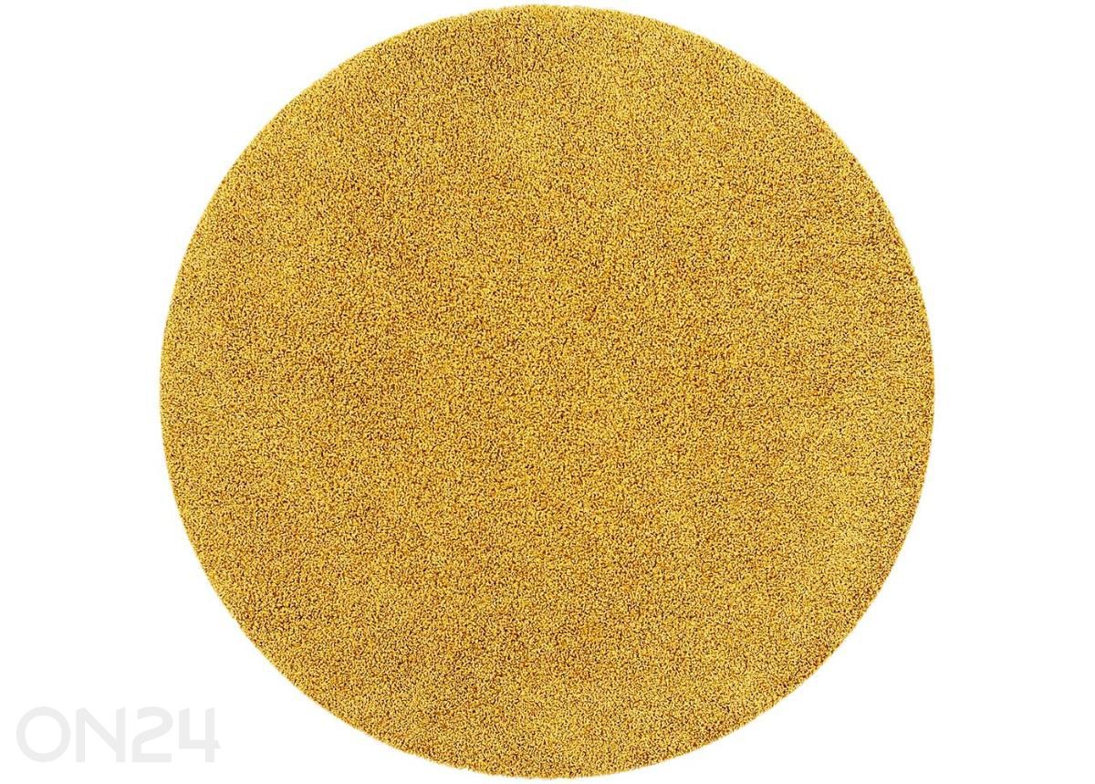 Narma pikakarvaline vaip Spice™ yellow ümar Ø 133 cm suurendatud