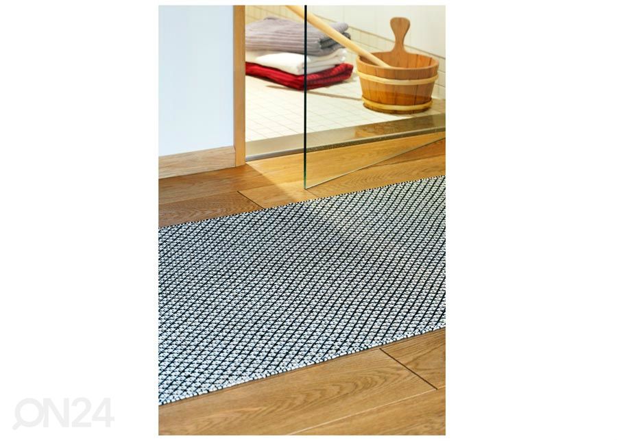 Narma plastikvaip Diby black-cream 130x190 cm suurendatud
