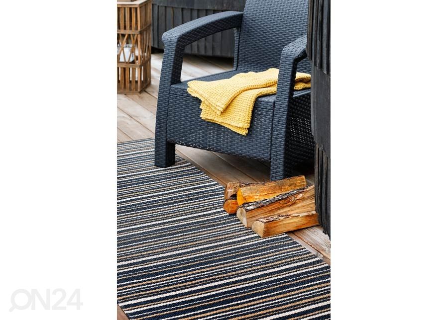 Narma plastikvaip Hullo black-beige 70x200 cm suurendatud