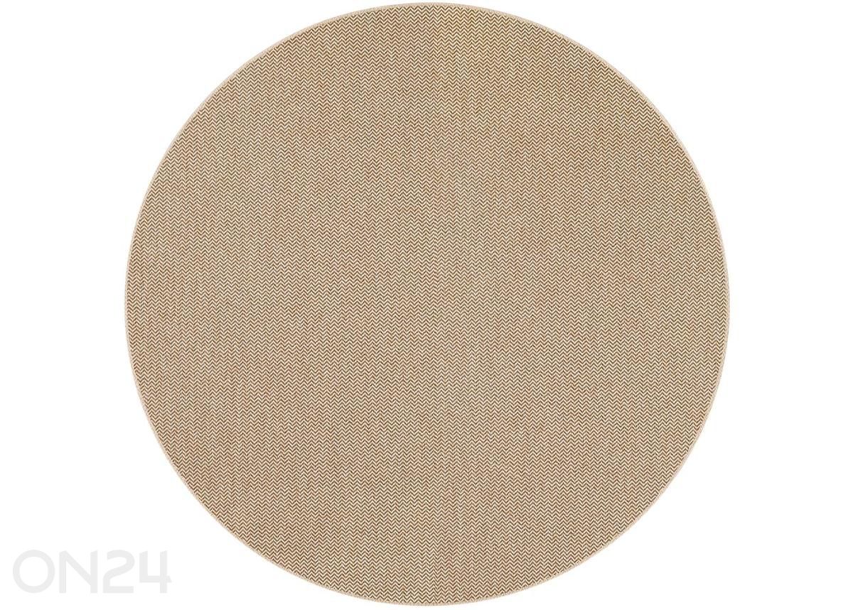 Narma silesidusvaip Bravo™ beige ümar Ø 160 cm suurendatud