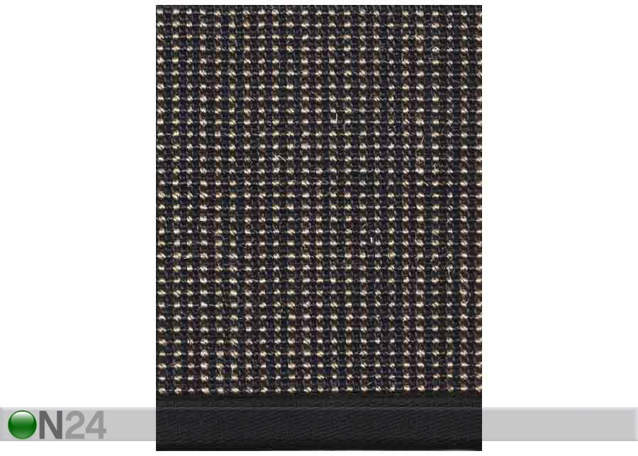 Narma sisalvaip Livos black/brown 80x250 cm suurendatud